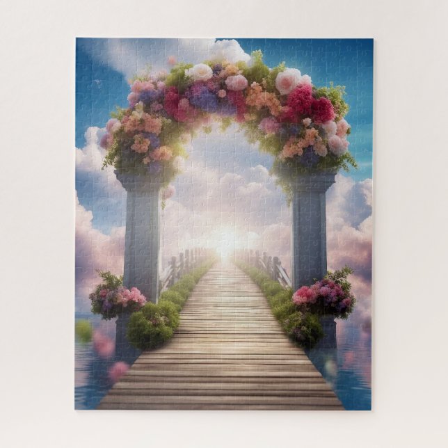 Schöne Brücke zum Himmel Puzzle (Vertikal)
