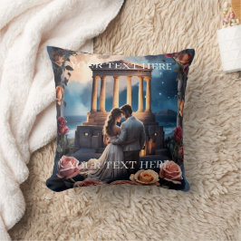 Schöne Brücken und Bräuche Stehend am Meer Kissen