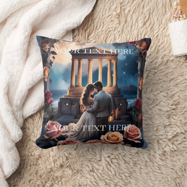 Schöne Brücken und Bräuche Stehend am Meer Kissen (Decke)