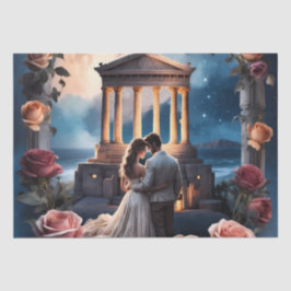 Schöne Brücken und Bräuche Stehend am Meer Seidenpapier