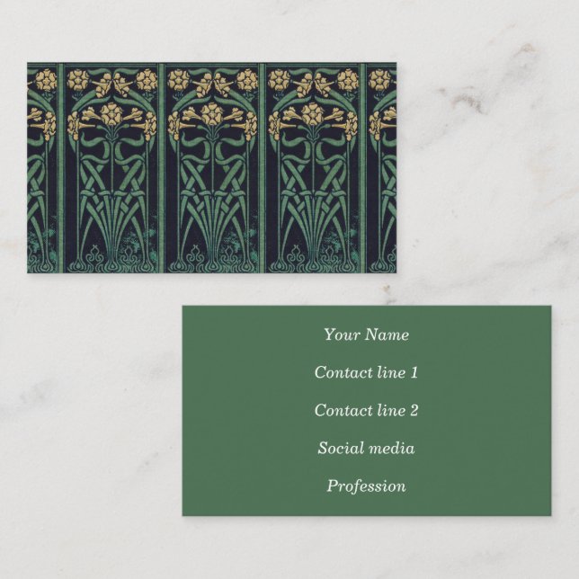 Schöne Buchrückenrufkarte Visitenkarte (Vorne/Hinten)