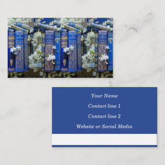Schöne Buchstäbchen (blau) Calling Card Visitenkarte