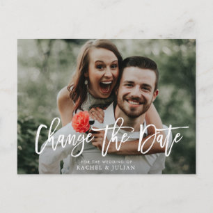 Schöne Buchstaben ändern das Foto Postkarte