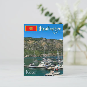 Schöne Bucht von Kotor in Montenegro Reise Feiertagspostkarte