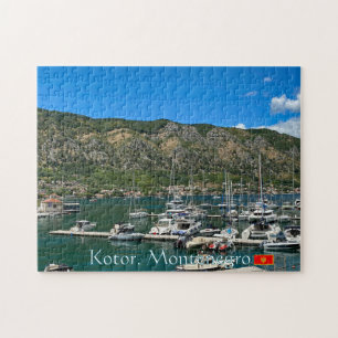 Schöne Bucht von Kotor in Montenegro Reise Puzzle