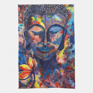 Schöne Buddha Original Abstrakte Kunstwerke Geschirrtuch