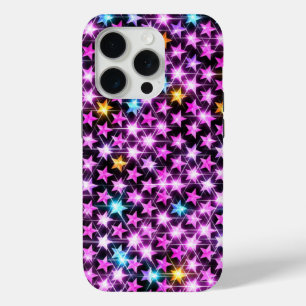 schöne bunt lila glänzende Sterne Case-Mate iPhone Hülle
