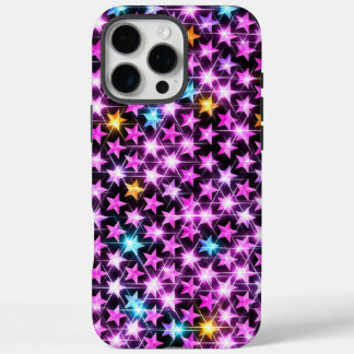 schöne bunt lila glänzende Sterne iPhone 16 Pro Max Hülle