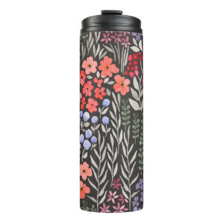 Schöne bunte Blumen Garten nahtloses Muster Thermosbecher