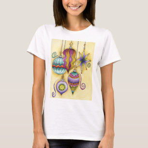 Schöne bunte Glas-Weihnachtsdekorationen T-Shirt