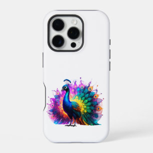Schöne bunte Pfauen-Kunst iPhone 16 Pro Hülle