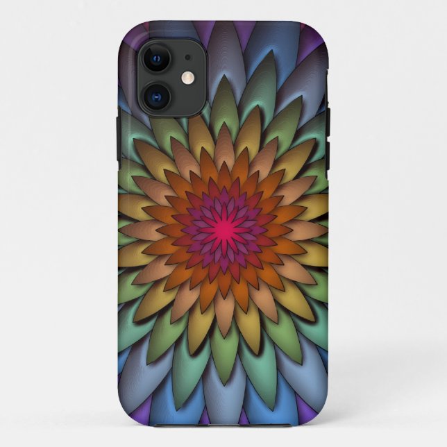 Schöne bunte Regenbogenblume Case-Mate iPhone Hülle (Rückseite)