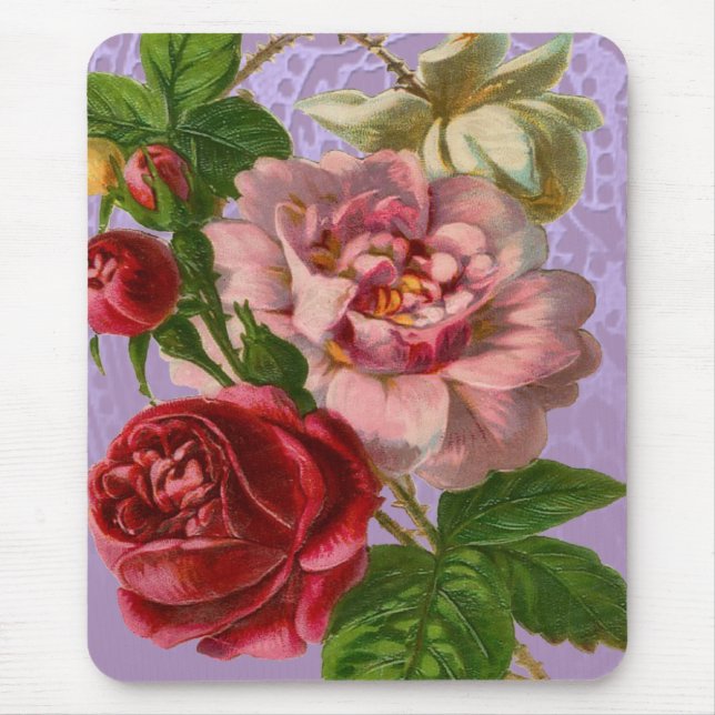 Schöne Bunte Rosen Mousepad (Vorne)