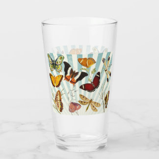 Schöne, bunte Schmetterlinge Glas