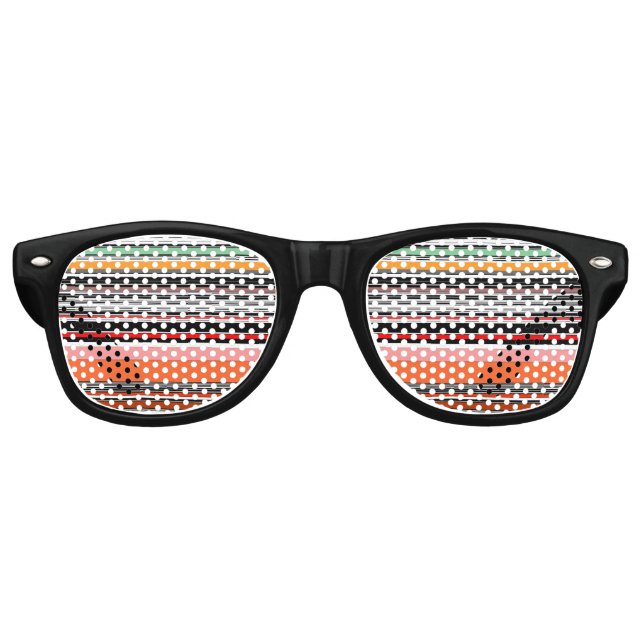 Schöne, bunte Streifen Partybrille (Vorderseite)