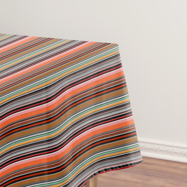Schöne, bunte Streifen Tischdecke (Beispiel)