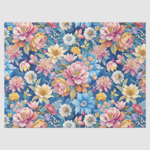 Schöne Bunte Wildblumen Muster Decoupage Seidenpapier