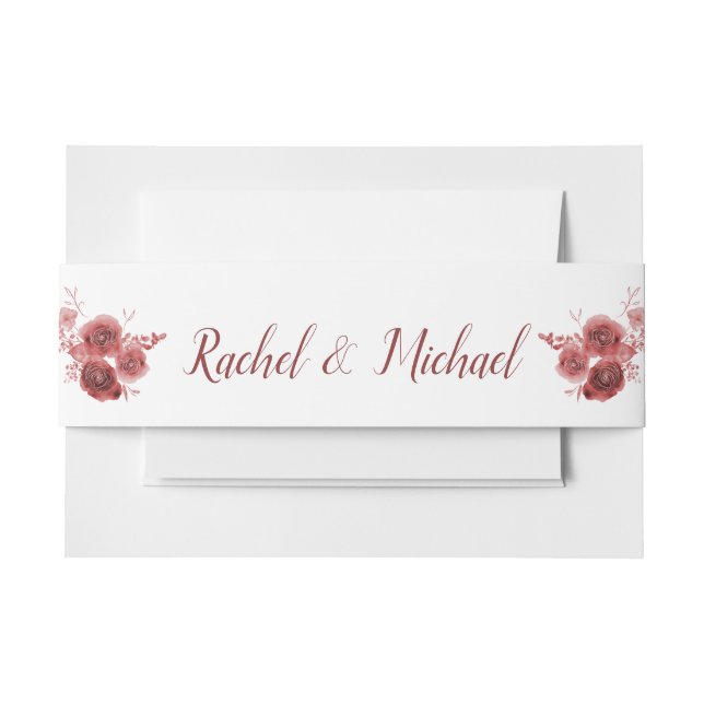 Schöne Burgund-Blume Einladungsbanderole (Vorderseite Beispiel)