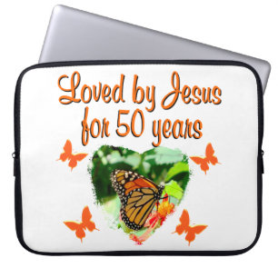 SCHÖNE BUTTERFLY 50. GEBURTSTAG-DESIGN LAPTOPSCHUTZHÜLLE