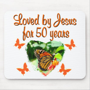 SCHÖNE BUTTERFLY 50. GEBURTSTAG-DESIGN MOUSEPAD