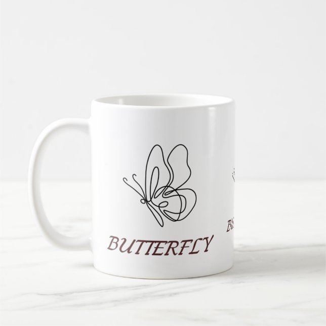 Schöne Butterfly Art Tasse (Links)