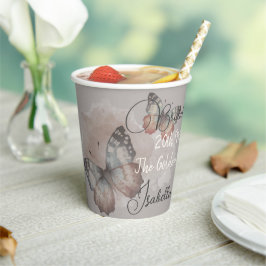 Schöne Butterfly-Brautparty-Papiertasse Pappbecher