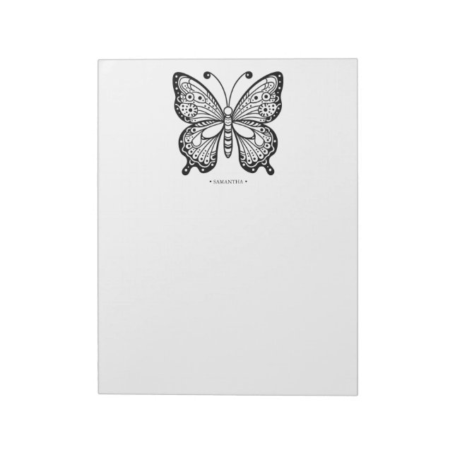 Schöne Butterfly-Farbseiten Notepad Notizblock (Rotiert)