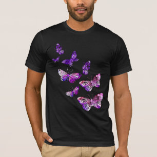 Schöne Butterfly Girls Lila Schmetterlinge T-Shirt