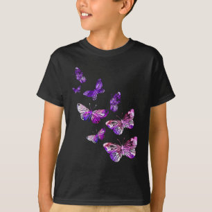 Schöne Butterfly Girls Lila Schmetterlinge T-Shirt