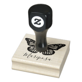 Schöne Butterfly Hand gezogen ZOLLEN SIE. Gummistempel