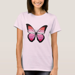 Schöne Butterfly Lesbian Farben T-Shirt