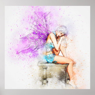 Schöne Butterfly-Märchen Poster