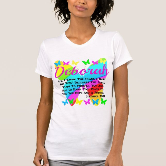 SCHÖNE BUTTERFLY PERSONALISIERT JEREMIAH 29:11 T-Shirt (Vorderseite)
