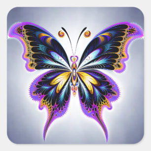 Schöne Butterfly Quadratischer Aufkleber