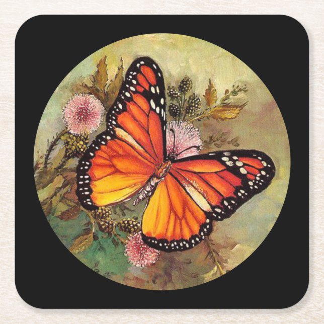 Schöne Butterfly Rechteckiger Pappuntersetzer (Vorderseite)