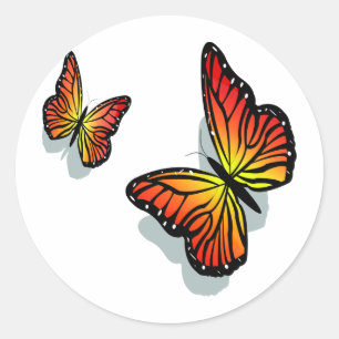 Schöne Butterfly Runder Aufkleber