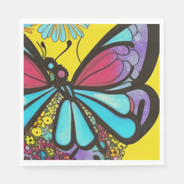 Schöne Butterfly Serviette (Vorderseite)