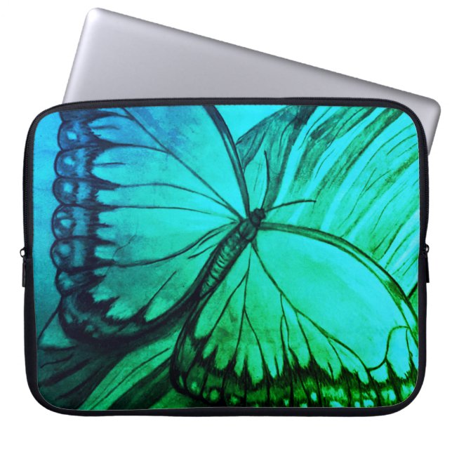 Schöne Butterfly Sketch Laptopschutzhülle (Vorderseite)