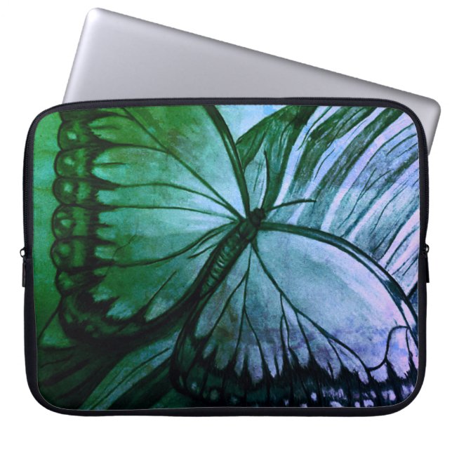 Schöne Butterfly Sketch Laptopschutzhülle (Vorderseite)