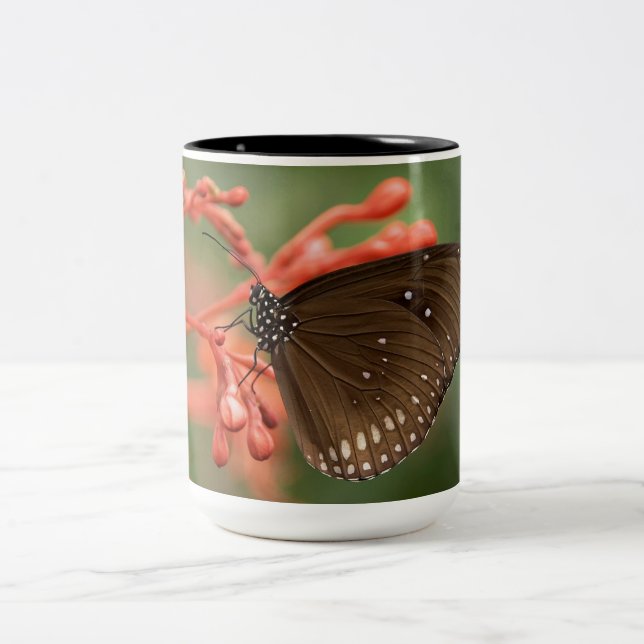 Schöne Butterfly-Tasse Zweifarbige Tasse (Mittel)