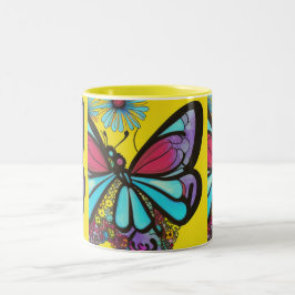 Schöne Butterfly Zweifarbige Tasse
