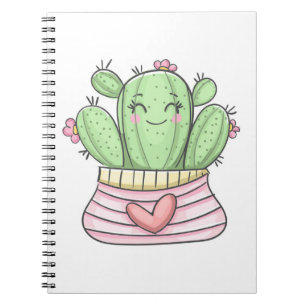 Schöne Cactus Lady Notizblock