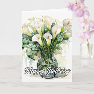 Schöne Calla-Lilien-Blumen Karte