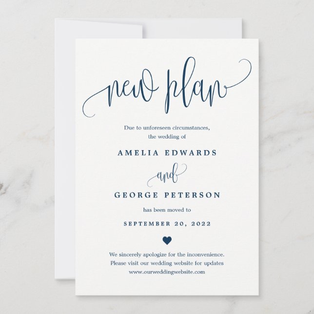 Schöne Calligraphy EDITABLE FARBUpdate Card Save The Date (Vorderseite)