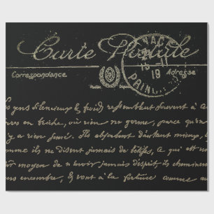Schöne Carte Postale Französische Schrift Geschenkpapier