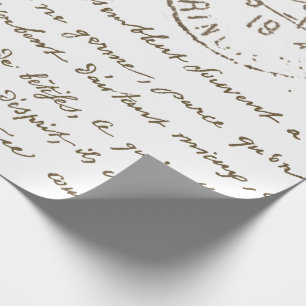 Schöne Carte Postale Französische Schrift Geschenkpapier