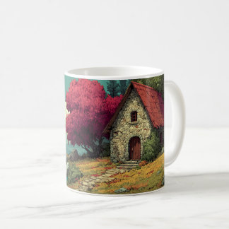 Schöne Cartoon Landschaft Tasse