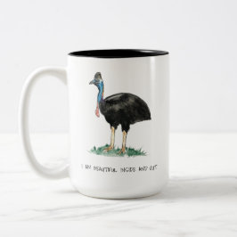 Schöne Cassowary Zwei-Tone-Tasse Zweifarbige Tasse