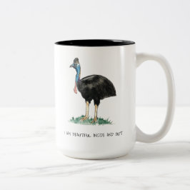 Schöne Cassowary Zwei-Tone-Tasse Zweifarbige Tasse