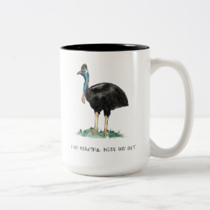 Schöne Cassowary Zwei-Tone-Tasse Zweifarbige Tasse